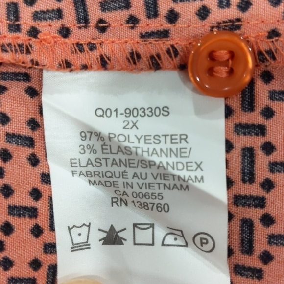 PENNINGTONS orange Blouse Cold Shoulder - Picture 7 of 7